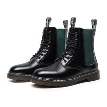 Martens SIZE 35-46 Winter Footwear Round Toe Anti-skid Black Leather UNISEX Casual Shoes Lace-up High Top Martin Men Boots